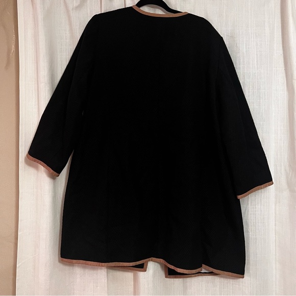 Talbots Snap Up Lined Black Coat Jacket 16W Quiet Luxury Fall Winter - Picture 6 of 12